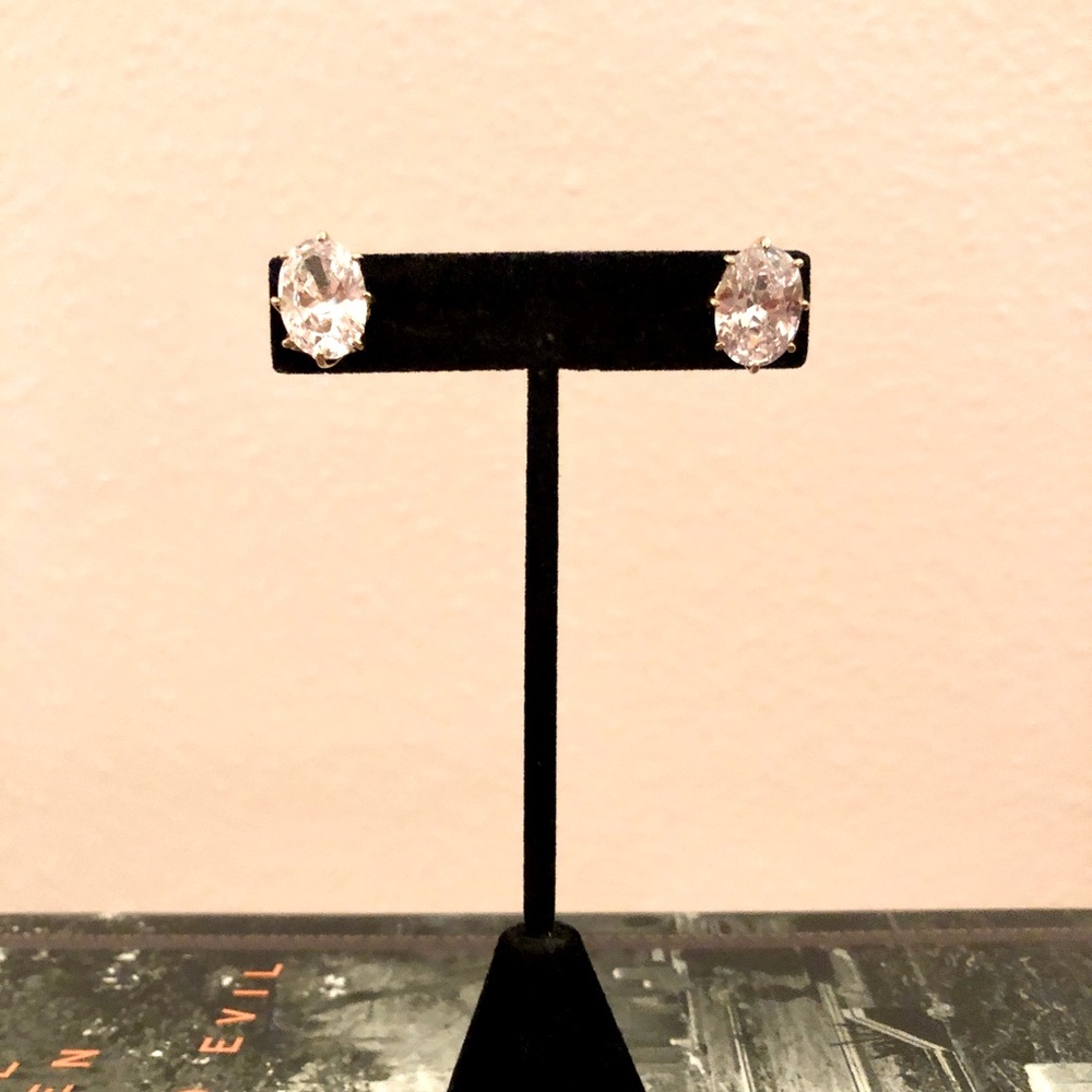 NWT Kate Spade Shine On CZ Stud Post Earrings Gold Plated Over Brass
